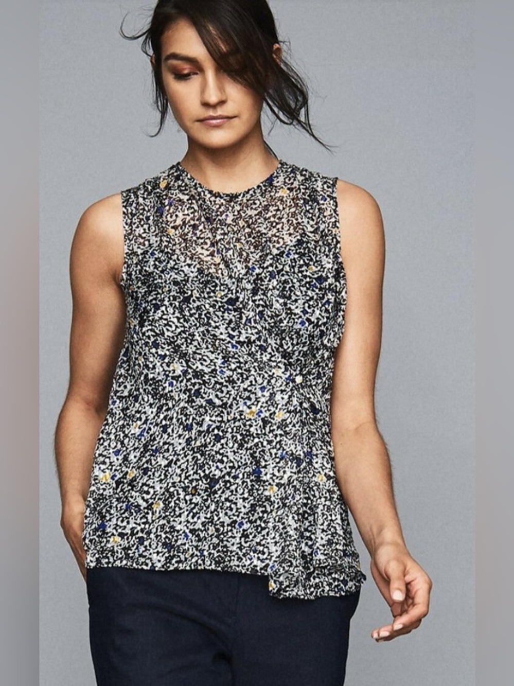 Reiss Silk Blend Harley Top with Cami (Size 2)